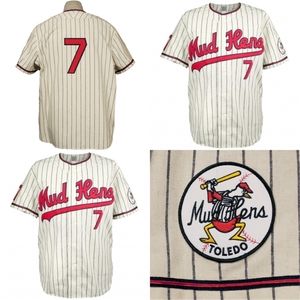 GlnMitNess Toledo Mud Hens 1965 Home Jersey Shirt Custom Uomo Donna Youth Baseball Maglie Qualsiasi nome e numero Doppia cucitura