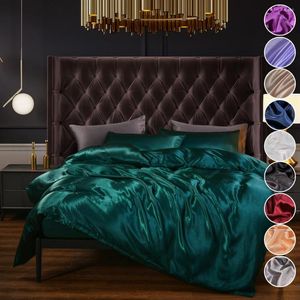Bedding Sets Luxury Duvet Cover Set Satin Bedroom Full Size Comforter Twin Queen King Bed 230x260cm