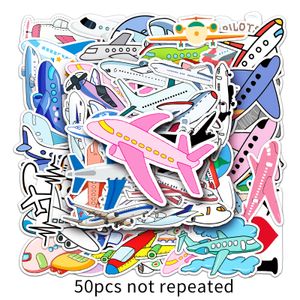 50PCS Graffiti Auto Stickers vliegtuig cartoon Voor Skateboard Baby Helm Etui Dagboek Telefoon Laptop Planner Decor Boek Album Kinderen speelgoed Gitaar koelkast DIY Decals