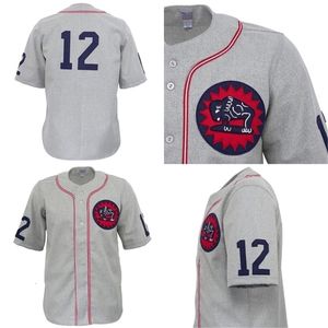 GlaMitNess Houston Buffaloes 1932 Road Jersey 100% ricamo cucito maglie da baseball vintage personalizzate