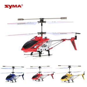 Aeronaves elétricas/RC Original Syma S107G S107 Helicóptero 3.5CH com Radio Giroscópio Controle Metal Alloy Fuselage Plane Toys 220919