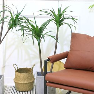 Fiori decorativi Simulazione su larga scala Dracaena Fragrans Scenario in vaso Negozio di abbigliamento Pavimento del soggiorno per interni Ornamenti per piante di alberi finti