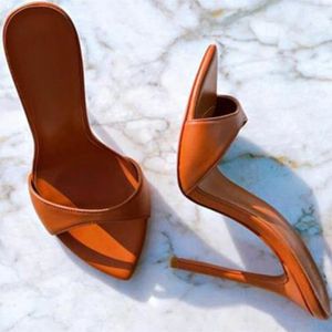 2022 Zomer Fashion Sandals For Ladies Blue Peep Tenen Soft Leather Stiletto Heel Chic High Heel Dames Party Designer schoenen