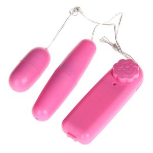 Beauty Items Bullet-Vibrator, tragbare Größe, batteriebetrieben, Dual-Eier, weiblicher Klitoris-Stimulator mit vibrierendem Draht