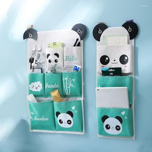 Storage Bags Panda Wall Hanging Bag Behind Door Shelf Cloth Dormitory Room Gag Organizer Sundries Ins