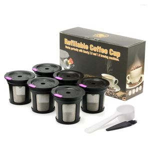 Kaffefilter Icafilas Återfyllbart Keurig Återanvändbart K-koppsfilter för 2,0 1,0 Brewers Kcup Machine K-Carafe