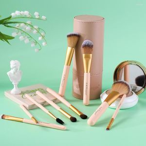 Makeup Brushes Xinyan Creamy-White Set Wool Fiber Concealer Cosmetic Pincel Blush Eyeshadow Blending Brush Tool