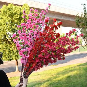 300pcs искусственные цветы вишневая весенняя персиковая персика Branch Branch