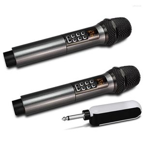 Microfoni Migliori offerte Microfono wireless Ricaricabile Cordless Karaoke Mic Dynamic UHF palmare con ricevitore