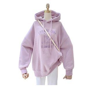 Hoodies kızlar kazak bahar ve sonbahar yeni işlemeli kapüşonlu üst renkli ebeveyn-çocuk ince bölüm uzun kollu