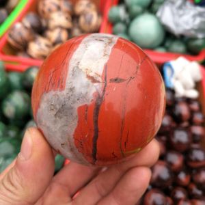 Figurki dekoracyjne przedmioty Naturalne czerwone jasper kwarc piłka jako dekoracja ślubna