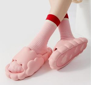 Slippers 2022 Women Summer Slide Sandals Beach Slides High Heels Shower Thick Soft Sole Men Ladies Bathroom Shoes