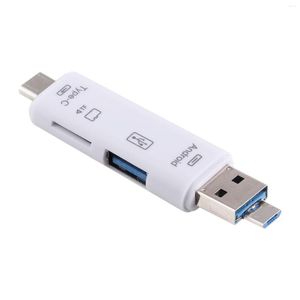 D-188 3 In 1 TF & USB To Micro Type-C Card Reader OTG Adapter Connector