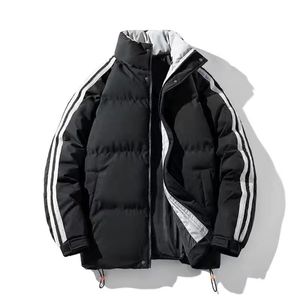 メンズダウンパーカス冬のウォームジャケットコートカジュアルショートシックコットン衣服スタンドカラーパッドプラスサイズM6XL 220919