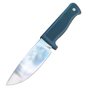 M6675 Outdoor Survival Straight Knife 9Cr18Mov Satin/Mirror Polish Drop Point Blade Full Tang TPEE Handle Fixed Blade Knives with Kydex