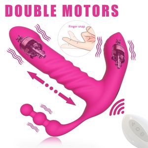 Sex Toy Massager Telescopic Vibrator for Women Mutandine perle anali Plug del sedere Vagina Dildor Vibrators Toys Sexy Couple per adulti 18 Donna