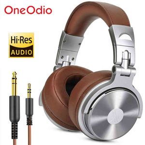 ヘッドセットOneDodio Professional Studio DJヘッドフォンと耳の上のマイク付きHifi Monitor