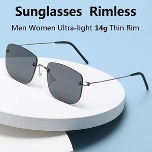 Güneş gözlükleri Erkek Kadınlar Meydan Titanyum Vidasız Gözlük Reçetesi Gözlükler Güneş Gözlükleri Çerçeveler Optik Lens Danimarka Koreli