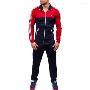 Erkeklerin Trailtsits Erkekler Zogaa Plus Boyut XS-4XL Mens Set iki Parçalı Moda Ceket ve Sport Pantolon Set Trailsuit Sıradan Spor Takımını