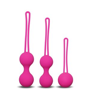 Articoli di bellezza Palline di Kegel in silicone morbido Vagina cinese Geisha Palla Muscolo Termoretraibile Figa Stringere Macchina per esercizi Uovo Giocattoli sexy per donna