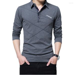 Men's Polos 5xl Shirt Collar Men Plus Size 3xl 4xl Botão de outono Marca de manga longa Camisas casuais casuais camisetas