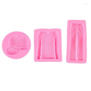 Baking Moulds G6DA Silicone Mold Sweater Molds For Fondant Baseball Hat Chocolate Candy DIY Series Father