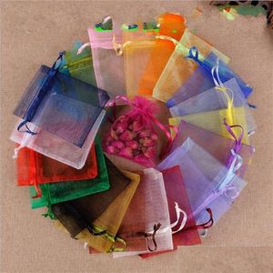 Bijoux Pochettes Sacs Organza Sheer Gift Candy Bags Wedding Favor Pouch Jewelry Party Xmas Bag 5X7Cm 7X9Cm 9X12Cm 10X15Cm 11X16Cm 36 Dhljm