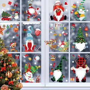 Christmas Decorations L Gnome Window Clings 9 Sheets Xmas Snowflake Stickers For Glass Santa Claus Decals Decoration Home Carshop2006 Amu24