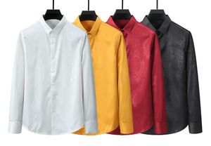 Designers camisas de vestido masculino Business Fashion Casual clássico Bberry Sleeve Shirt Brands Men Spring Slim Fit Chemises Roupas Marque Roupas de luxo M-3xl#04