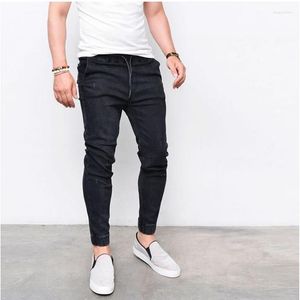 PR5T MENS JEANS CYSINCOS 2022 SUMMER LÅNG LÅNG PENCIL PANTER CASUAL SLIM FIT TROUSERS ELASTISKA MIDA MANA Pantaloner