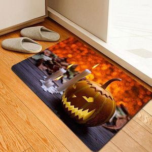 Carpetes 40x60cm tapetes de abóbora tapetes de abóbora capacho de carpete anti-slip witch halloween decoração para banheiro de cozinha tapis paillasson htq