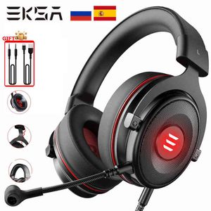 Headsets EKSA E900/E900 Pro Gamer Headset With Microphone 7.1 Surround Headset Gaming LED Wired Headphones For PC/PS4/Xbox One/Phones T220916