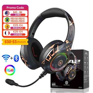 Headsets HIFI Stereo Wireless Headphones with Microhpone Foldable RGB LED phone Gaming Headset Gamer 400mAh Music Bluetooth Earphones T220916