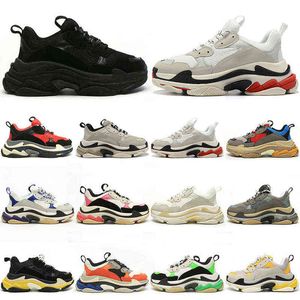 triple s men casual shoes women designer sneakers black white grey red blue green light tan oreo platform mens womens trainers sports