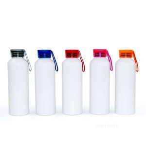 DIY Sublimation Blanks Cups White 750ml Water Bottle Singer Layer Aluminium Tumblers Truck Trink Tumbler with Lids 4 Colors LT038