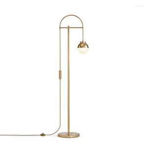 Floor Lamps LED Gold Lamp Glass Ball Metal Standing E27 Lights For Living Room Bedroom Bedside