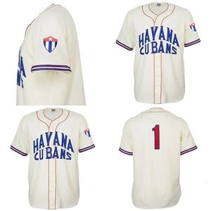 GlaMitNess Havana Cubans 1947 Home Jersey Camicia Personalizzata Uomo Donna Gioventù Maglie da baseball Qualsiasi nome e numero Doppia cucitura