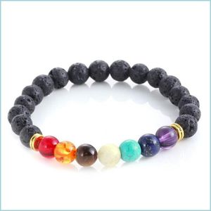 Perlenstränge Perlenarmbänder Stränge Natursteinschmuck 7 Chakra-Angst-Diffusor für ätherische Öle für christliche Geschenke C3 Drop De Dhaey