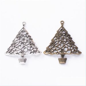 Charms 50 Pcs Large Size Christmas Tree Charm Marry Day Charms Pendant In Antique Sier Bronze Color 62X48Mm C3 Drop Delivery 2021 Jew Dhjvo