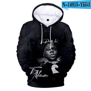 Erkek Hoodies Erkek Hip Hop Rod Wave Hoodie Sweatshirt Moda Erkekler/Kadınlar Sonbahar/Kış Elbise Anime Film Külotları