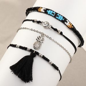 Pulseira de amizade vintage para mulheres 2021 Bordeiras de braceletes de borda de borla de tecido artesanal
