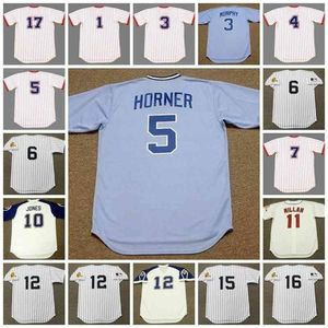 GlaC202 Atlanta Vintage Baseball Jersey ROYSTER MURPHY POCOROBA HORNER BOYER BURROUGHS JONES MILLAN UECKER BAKER TORRE JACKSON