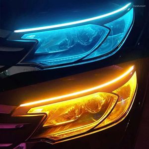 Strips 1pc Est Cars DRL LED Daytime Running Lights Auto Flowing Turn Signal Guide Strip Headlight Assembly Car Styling Accessories