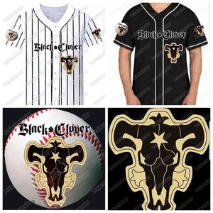 GLAC202 Black Clover Baseball Jersey Двойное сшитое имя и номерной фильм для Mens Women Youth Youth High Quailty Shipping