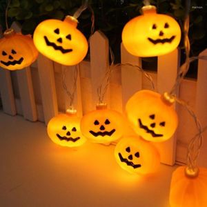 Str￤ngar 10LED Halloween Pumpkin 2 Batteridrivna Garlandsljus LED String Holiday Party Garden Decoration Diwali Light HG-28