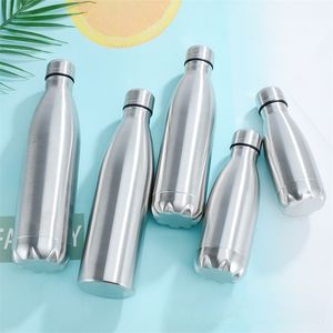 Бутылки с водой нержавеющая кола Motion Sport Water Bottle Bottle Water Cup Cup Monolayer No Heat сохранение металлическое цвет кола бутылка бутылка Drinkware 220919