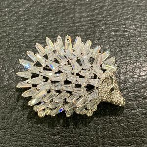 Brooches Animal Cute Hedgehog Brooch Pins Bling Copper With Cubic Zircon Fashion Women Jewelry