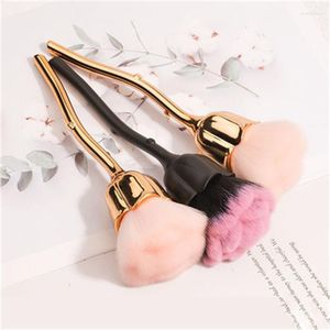 Nail Brushes Rose Art Dust Brush For Manicure Beauty Blush Powder Fashion Gel Accessories Material Tools