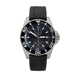 2021 Mens Sport Watches Chronograph Polshatches Japan Quartz Movement Steel Case Black Rubber Strap Reloj de Lujorelogio Masculin290O
