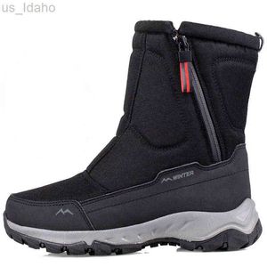 Stivali Stivali con plateau Stivali da neve da uomo Caviglia Peluche Caldo Addensare Scarpe invernali Uomo 2021 Nuovi comodi stivaletti da esterno antiscivolo Scarpe da uomo L220920